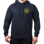 Hoodie blu navy, New York City Fire Dept. SQUAD 18 Manhattan
