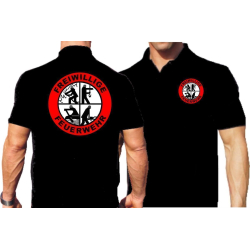 Polo black, "FF im roten Ring/weißes DFV-Signet", beidseitig
