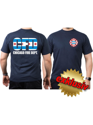 CHICAGO FIRE Dept.- City flag-design, T-Shirt, multicolor