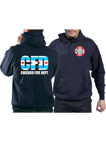 CHICAGO FIRE Dept. City flag, marin Hoodie