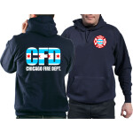 CHICAGO FIRE Dept. City flag, navy Hoodie, L