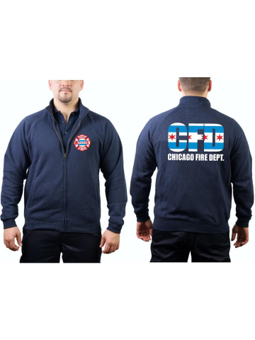 CHICAGO FIRE Dept. Sweatjacke navy, CHICAGO FIRE Dept./City flag, dreifarbig