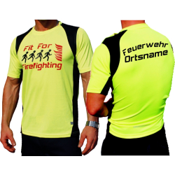 Laufshirt neonjaune, "Fit for Firefighting",...