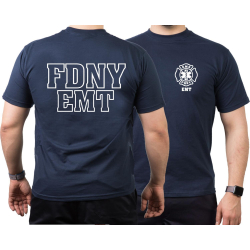 T-Shirt blu navy, NYFD EMT (Emergency Medical Technician)