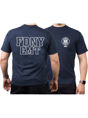 T-Shirt navy, New York City Fire Dept. EMT (Emergency Medical Technician) M
