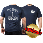 CHICAGO FIRE Dept. Squad1 Special Operations, blu navy T-Shirt