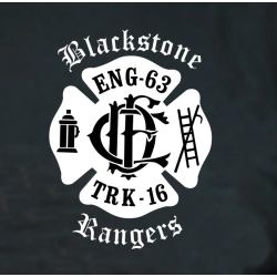 CHICAGO FIRE Dept. Blackstone Rangers E63 T16, black T-Shirt
