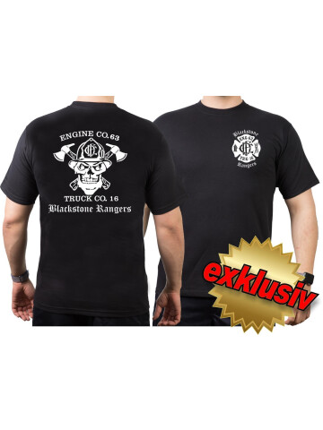 CHICAGO FIRE Dept. Blackstone Rangers E63 T16, black T-Shirt, M