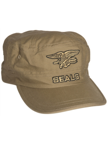 Cap sandfarben, blu navy SEALS, Stick auf Front e Back, größenverstellbar