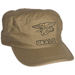 Cap sandfarben, azul marino SEALS, Stick auf Front y...