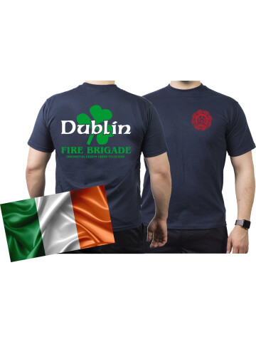 T-Shirt azul marino, Dublen Fire Brigade (IRL) XL