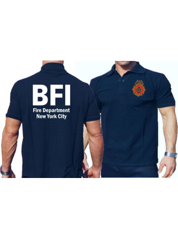 Polo azul marino, BFI (Bureau of Fire Investigation/Fire Marshal) New York City XXL