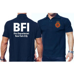 Polo blu navy, BFI (Bureau of Fire Investigation/Fire Marshal) New York City XXL