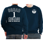 CHICAGO FIRE Dept. Squad1 Special Operations, blu navy Sweat