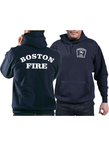 Hoodie navy, Boston Fire Dept., workshirt