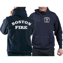 Hoodie azul marino, Boston Fire Dept., workshirt
