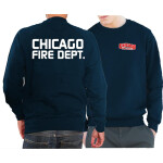 CHICAGO FIRE Dept. Sweat navy, mit moderner Schrift, L