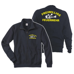 Sweat jacket navy, FF with AGT (neonyellow/white)