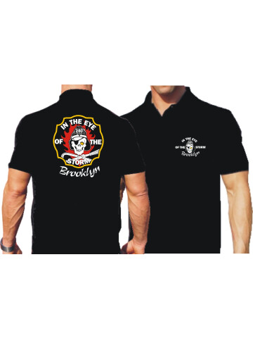 Polo black, New York City Fire Dept. In The Eye Of The Storm, Brooklyn E-280, 3XL