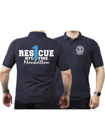 Polo azul marino, Rescue1 (blue) Manhattan