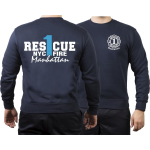 Sweat blu navy, Rescue1 (blue) Manhattan