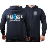 Hoodie blu navy, New York City Fire Dept. Rescue2 (blue) Brooklyn