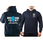 Hoodie marin, New York City Fire Dept. Rescue6 (blue) Lower Manhattan