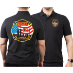 Polo black, "In Memory Of Our Fallen Bredhers" 4farbig