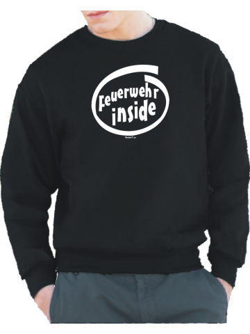 Sweat noir, "Feuerwehr inside"