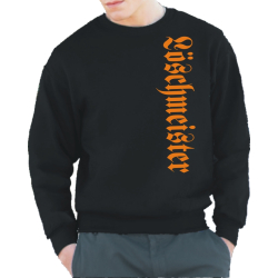 Sweat noir, "Löschmeister" vertikal dans...