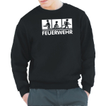 Sweat black, FEUERWEHR 3 Motive: TH, EH and Brandbekämpfung in white