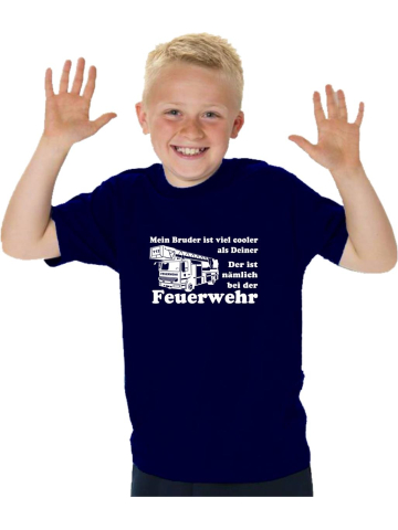 Kinder-T-Shirt marin, Medans Bruder ist viel cooler als Deiner