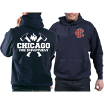 CHICAGO FIRE Dept. axes CFD-Emblem, azul marino Hoodie