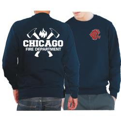 CHICAGO FIRE Dept. axes CFD-Emblem, navy Sweat