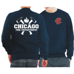 CHICAGO FIRE Dept. axes CFD-Emblem, blu navy Sweat