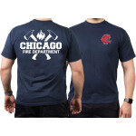 CHICAGO FIRE Dept. axes CFD-Emblem, blu navy T-Shirt, M