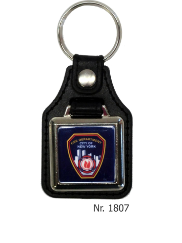 Schlüsselanhänger con Leder/Ring: New York City Fire Dept. Emblem