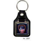 Schlüsselanhänger mit Leder/Ring: New York City Fire Dept. Emblem
