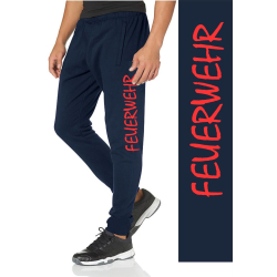 Sweathose navy, FEUERWEHR font W