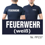 Functional-Polo navy, FEUERWEHR in white