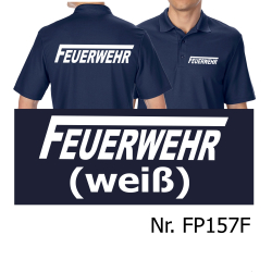 Functional-Polo navy, FEUERWEHR with long "F" in white