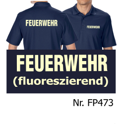 Funktions-Polo navy, FEUERWEHR in fluoreszierend