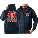 CHICAGO FIRE Dept. Kapuzenjacke navy, Skyline/Emblem rot/weiß