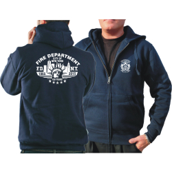 Hooded jacket navy, New York City Fire Dept. 150 years...