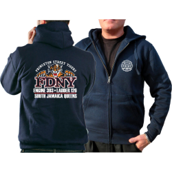 Hooded jacket navy, FDNY E303/L126 Princeton St. Tigers...