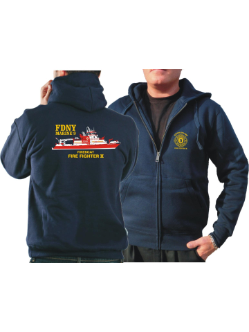 Giacca con cappuccio blu navy, Marine 9 "Firefighter II"