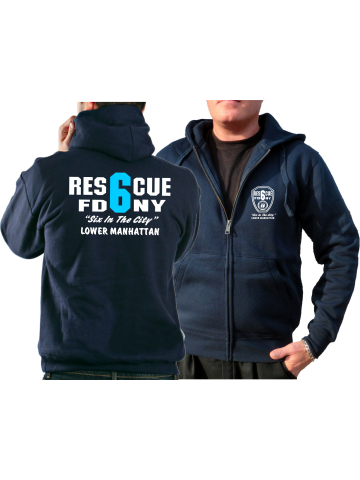 Hooded jacket navy, Rescue6 (blue) Lower Manhattan