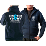 Hooded jacket navy, Rescue6 (blue) Lower Manhattan