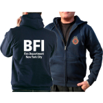Chaqueta con capucha azul marino, BFI (Bureau of Fire Investigation/Fire Marshal)