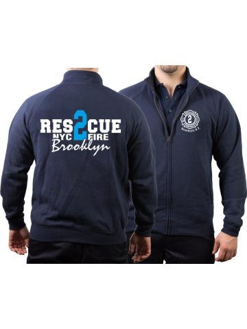 Sweat jacket navy, Rescue2 (blue) Brooklyn